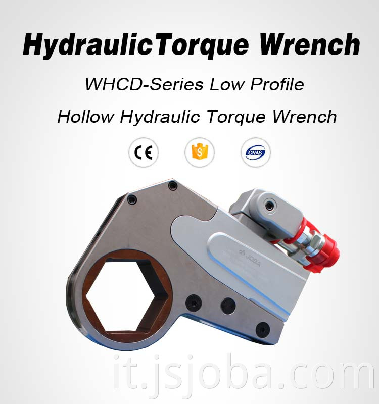 JABA WHCD-SERIESTOOLS HYTORC CILINDRO POTENZA Cina 15000 nm Prezzo cavo a basso profilo Chiave di coppia idraulica